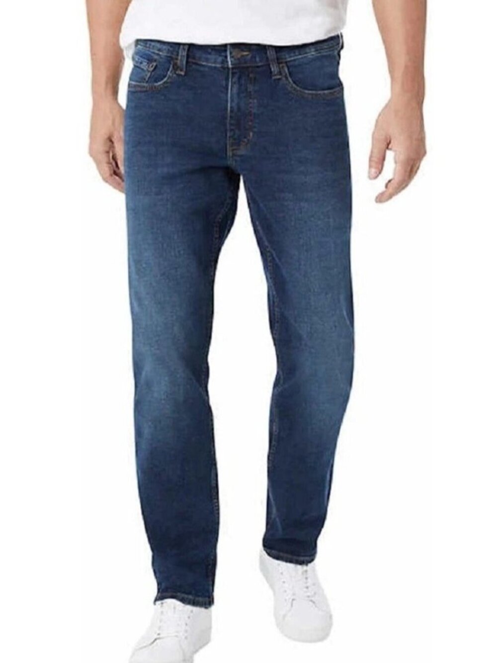 NWOT Izod Men's 30x32 Blue Comfort Stretch Straight Fit Jeans Denim